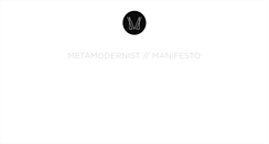 Desktop Screenshot of metamodernism.org