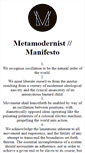 Mobile Screenshot of metamodernism.org